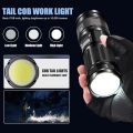 LED Torch 50,000 Lumen with Work Light, Extremely Bright Built-in 9000 mAh Battery with Digital LED Power Display, Rechargeable for Outdoor Camping Hiking. 