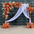  9.8ft x 9.8ft Square Balloon Background Gold Metal Wedding Arch Backdrop Stand & Photo Backdrops Party Background. 