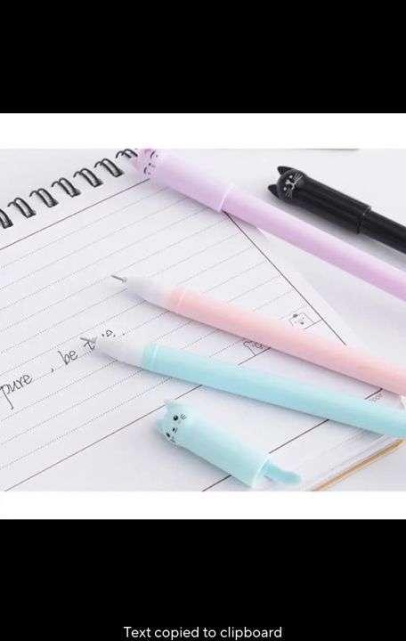Cat jel pen cute cat pen korean stationary cute stationary