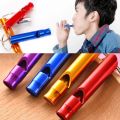 4 Pieces/set of Aluminum Sports Safety Whistle Alloy Small Whistle Keychain Outdoor Survival Camping Emergency. 