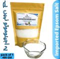 Epsom Salt 400 gram  IMPORTED/multi-purpose Epsom Salt With Crystals For Plants,bath,muscle pain,Remove foot odor 400 Grams Pack. 