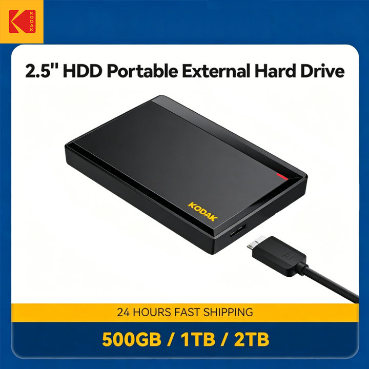KODAK P190 Portable External Hard Drive 500GB 1TB USB 3.0 HDD Mechanical Mobile Disk for PC Laptop Gaming Storage