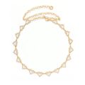 Fashionable Heart-Shaped Rhinestone Waist Chain Metal Belt For Women.