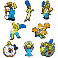 8Pcs Simpsons Family Homer Marge Bart Lisa Maggie Enamel Pins Cartoon Character Brooches for Backpacks Badges Fashion Jewelry. 