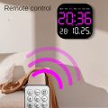 Digital Wall Clocks Temperature Date Week Dispaly Electronic Table Clock 12/24H Wall-mounted LED Alarm Clock Remote Control. 