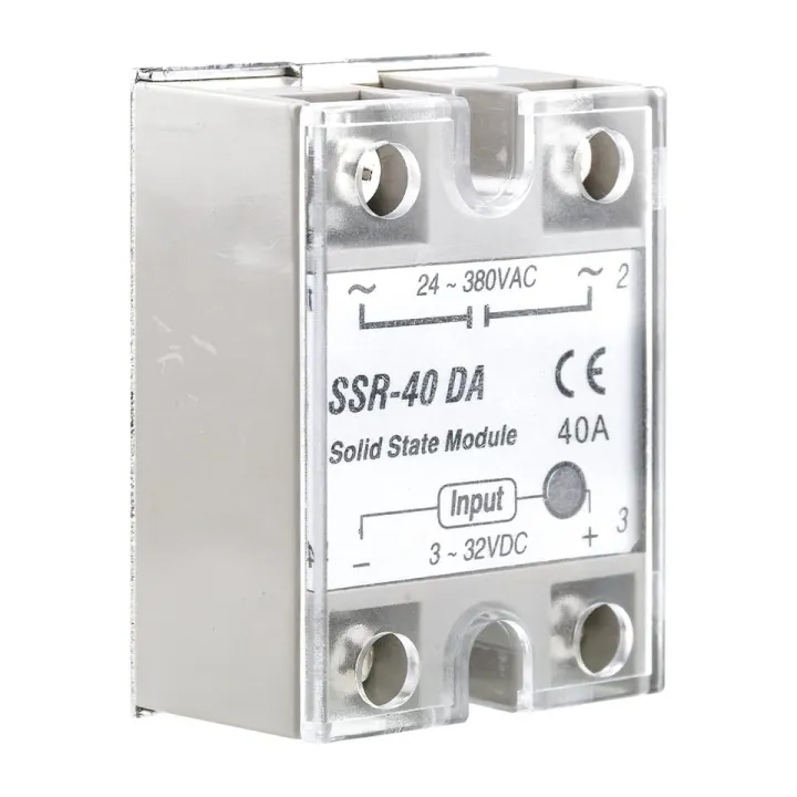 SSR-40DA 40A Solid State Relay Input 3-32V DC Output 24-380V AC (SSR-40 DA)