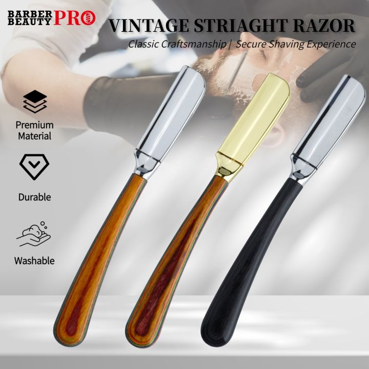 New Professional Baber Beard Straight Edge Shaving Razor Men Hair ...