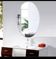 1pc removable acrylic mirror wall sticky oval shaped self adhesive room washroom living room. 