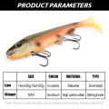 Spinpoler Soft Fishing Lure With Stinger Rig Hook Shad Bait14cm/18cm Square Paddle Tail Realistic Plastic Fish For Pike.