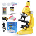 100x-400x-1200x Children Biological Microscope  Kit Lab with Slides LED Refined Scientific Instruments Toy Set Birthday Gift. 