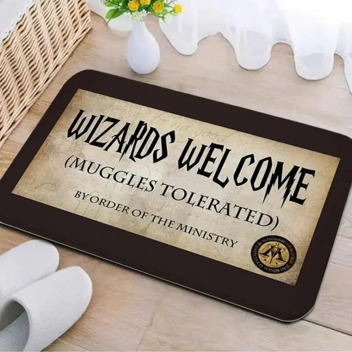 VIKAMA%20Non-Slip%20Welcome%20Muggles%20Doormat,%20Easy%20Clean%20Hard%20Wearing%20Entrance%20Rug%20for%20Living%20Room,%20Harry%20Potter%20Style%20Decorative%20Mat%20-%20Image%202