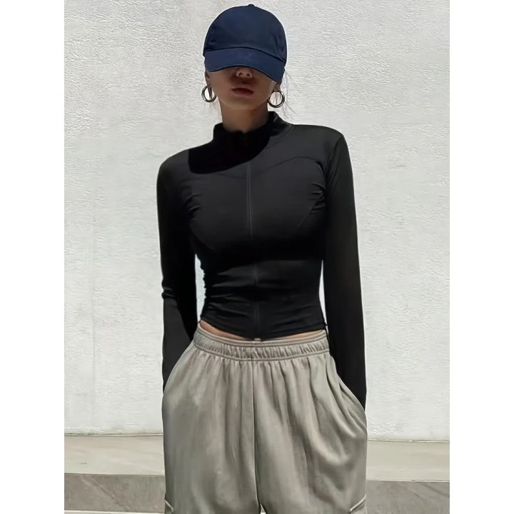 NEW%20Summer%20Women's%20Stand%20Collar%20Yoga%20Sun%20Protection%20Jacket,%20Anti-UV%20Slim%20Lightweight%20Sun%20Shirt%20for%20Outdoor%20Sports%20&%20Daily%20Wear%20-%20Image%204