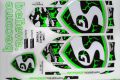 NEW SG 3D Embossed Cricket Bat Sticker 2023 Green Edition. 