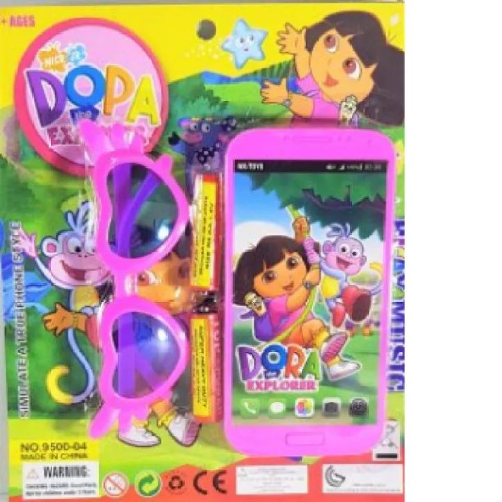 Dora Touch Screen Toy Musical 6 incles Mobile Phone with Sunglass