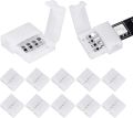 Aokin 10 Pack 4-Pin RGB LED Light Strip Connectors Adapter Terminal for 10mm(0.39 in) SMD 5050 RGB Flexible LED Strips Extension. 