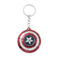Marvel Captain America Shield Keychain Fun Rotate Relieve Anxiety Toy Keyring Avengers Car Bag Key Holder. 
