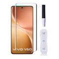 Vivo V60 Full Screen UV Tempered Glass Full Glue Screen Protector For V60. 
