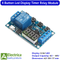 4 Button Digital Led Display Timer Relay 6v to 30v DC Digital Time Relay Module for Egg Incubator and DIY Projects By Electrica. 