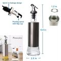 380ML STAINLESS STEEL OLIVE OIL BOTTLE POT CAN COOKING TOOL LEAK-PROOF OIL VINEGAR BOTTLE DISPENSER SAUCE BOTTLE. 