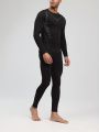 New men training sets, 2 sets elastic warm clothes, the gym running daily wearing, flexible and comfortable.