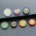 7Pcs Seven Chakras Natural Crystal Amethyst Sodalite Clear Quartz Healing Rune Spirit Reiki Energy Stone Yoga Aura. 