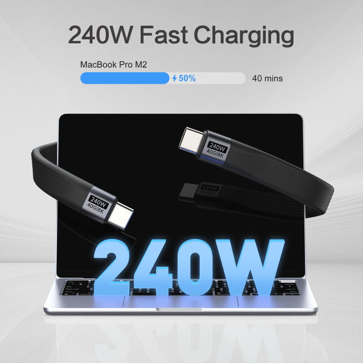 Portable%20Keychain%20240W%2040Gbps%20USB4%20Short%20USB%20C%20To%20USB%20C%20Cable%20Fast%20Charging%20Type%20C%20Data%20Transfer%208K%20Data%20Charge%20Extension%20Cable%20-%20Image%202