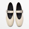 Women's Black Mary Jane Flats Shoes women Fashion Pointed Toe Faux Leather Buckle Strap Ballet Shoes for Daily Wear Casual Shoes. 