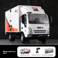 Huina 1:18 RC car 12CH Remote Controlled express delivery car loading transport car Small Cargo Truck Floating Van Small Truck.