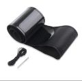Universal leather steering wheel carbon fibre grip for all cars. 
