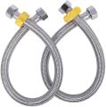 24 Inch Heavy Duty Stainless Steel Geyser Connection Pipe for hot water.( 2 pc set. 