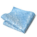 High Quality Brand Handkerchief Suit Accessories Blue Grey Stripe For Men Fit Business Formal Party Holiday.