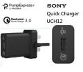Sony Fast Charger UCH12 Qualcomm 3.0 Quick Charge Technology Original branded stock 100% genuine. 