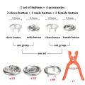 1Pc Plier Tool and 50 Set Metal Snap Button Kit Clothing Sewing Buttons Installation Tool Sewing DIY Craft Accessries. 