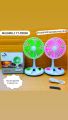 WILDWOLF YT-M2026. mini rechargeable fan with lighting. 