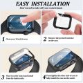 Glass+Cover For Watch case 46mm 42-44mm 40mm 45mm 41mm bumper Screen Protector iwatch series 10 9 8 7 6 5 4 SE Accessories.
