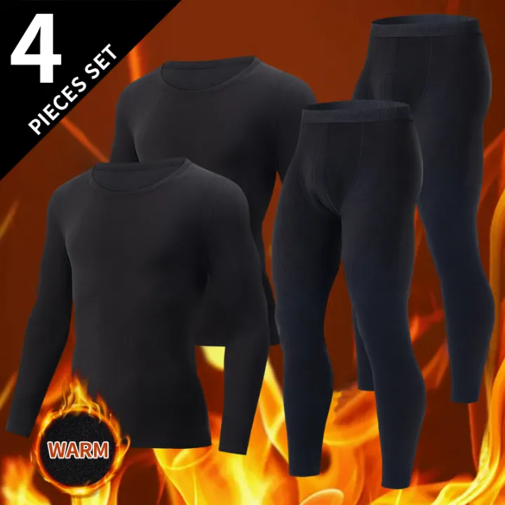 1/2/4-Piece%20Men's%20Long-sleeved%20Trousers%20In%20Autumn%20And%20Winter%20Thermal%20Underwear%20Casual%20Joker%20Sports%20Fitness%20Solid%20Color%20Suit%20-%20Image%202