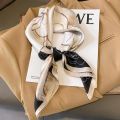 Neckerchief Female Luxury Square Scarf for Women Silk Feeling Shawl Satin Hijab Fashion Wraps Hair Bands Ribbon Headband Bandann.