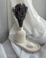 Ribbed round turbine vase mini for home and living room decoration combo(set of 2 vase and a tray). 