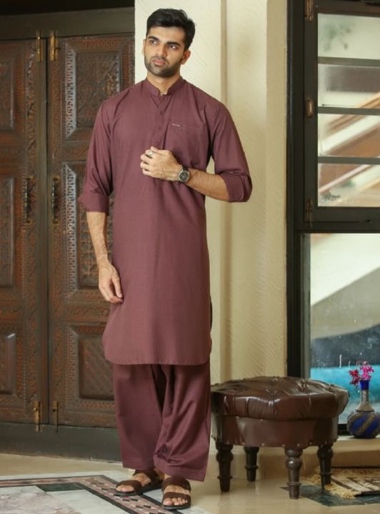 Peter Sham Shalwar Kameez For Men R0021 L.Maroon