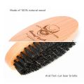Boar Bristle Hair Beard Brush for Men, Small Soft Beard Brush, Pocket Travel Men's Wooden Mustache Brush (Skull). 