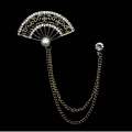 Men's suit retro wing brooch korean chain collar pin suit flower pin brooch For Men. 
