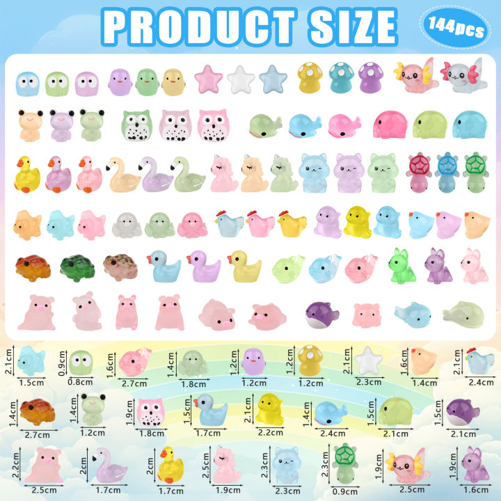 6Pcs%20Mini%20Luminous%20Resin%20Animals%20Tiny%20Glow%20In%20The%20Dark%20Ocean%20Animal%20Duck%20Dolphin%20Duck%20Turtle%20Mushroom%20Frog%20Miniature%20Figures%20-%20Image%203