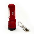 Rechargeable LED Torch Light SG-8672A Mini Pocket Flashlight Solar Charging Emergency Light. 
