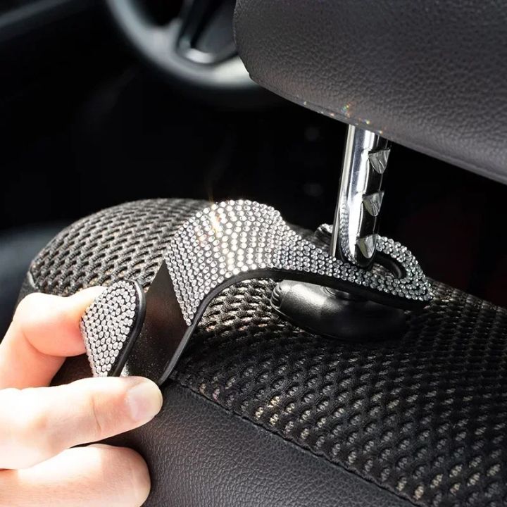 1Pcs%20Universal%20Bling%20Diamond%20Car%20Seat%20Back%20Hook%20Hanger%20Vehicle%20Auto%20Headrest%20Storage%20Holder%20Rhinestone%20Decor%20Car%20Accessories%20-%20Image%204