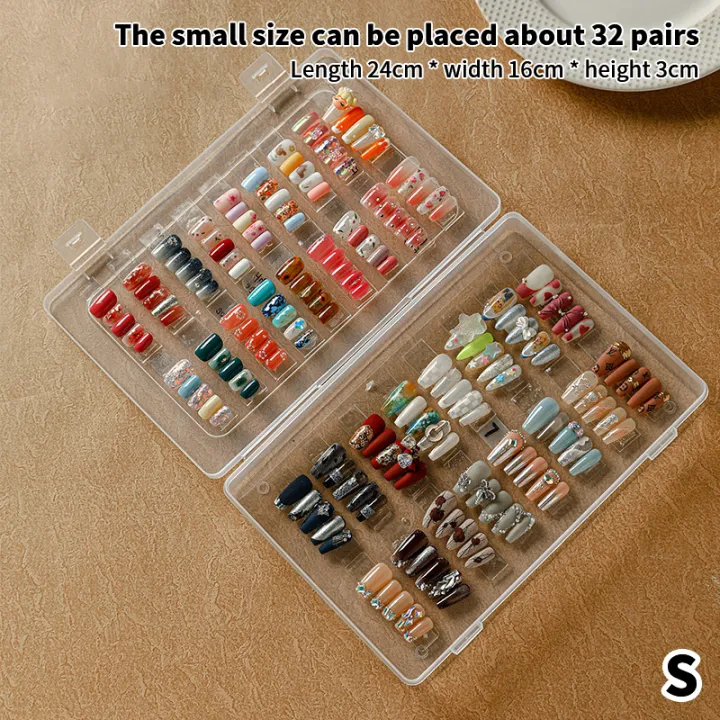 1Pc%20Dustproof%20Large%20Capacity%20Nail%20Art%20Storage%20Box%20Wearable%20Nail%20Patch%20Display%20Board%20Box%20Transparent%20Plastic%20Makeup%20Organizer%20-%20Image%207