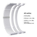 TEUCER MZ-3 White PSU Extension Cable Kit 3-in-1 Set 300mm PSU to ATX 24Pin PCI-E 6+2Pin CPU 4+4Pin Cable With Combs. 