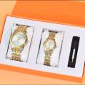 Longbo couple watches full set with genuine waterproof case. 