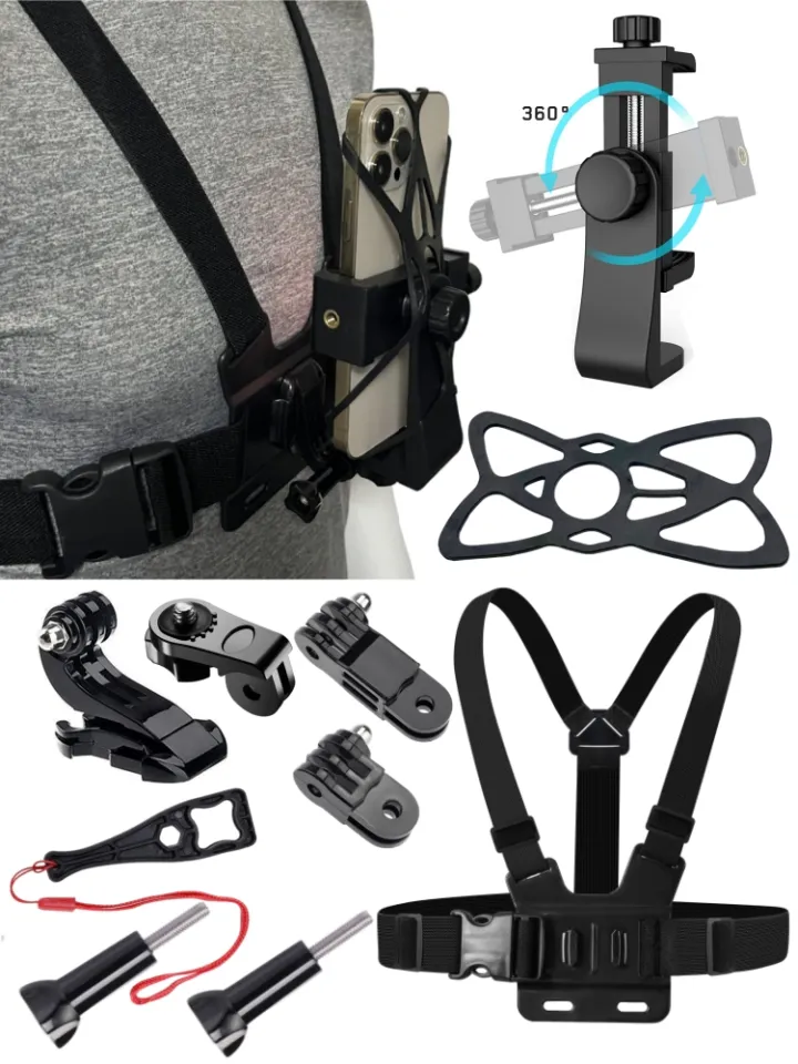 Chest Strap Mount Belt for Mobile Phone iphone 14 Holder Chest