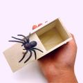 Tricky Toy Simulation Spider Wooden Box Spoof Insect Spider Box Creative Haunted House Horror Scene Layout Small Wooden Box.