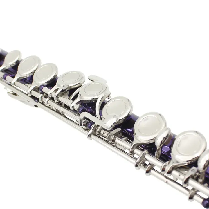 SLADE%2016%20Holes%20C%20Tone%20Flute%20With%20E%20Key%20Purple%20Professional%20Woodwind%20Instrument%20Closed%20Key%20Cupronickel%20Tube%20Flute%20Beginner%20Kit%20-%20Image%203